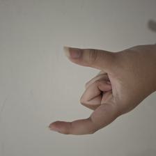 Isyarat fingerspelling huruf U